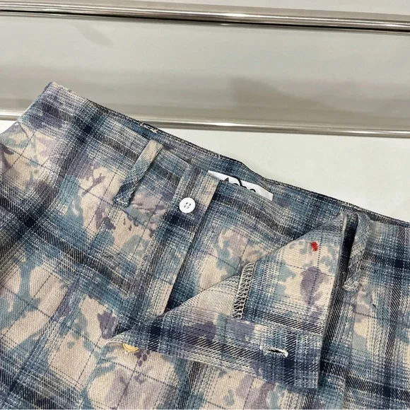 Acne Studios Blue and White Gradient Check Bandeau Blouse - Picture 8 of 12